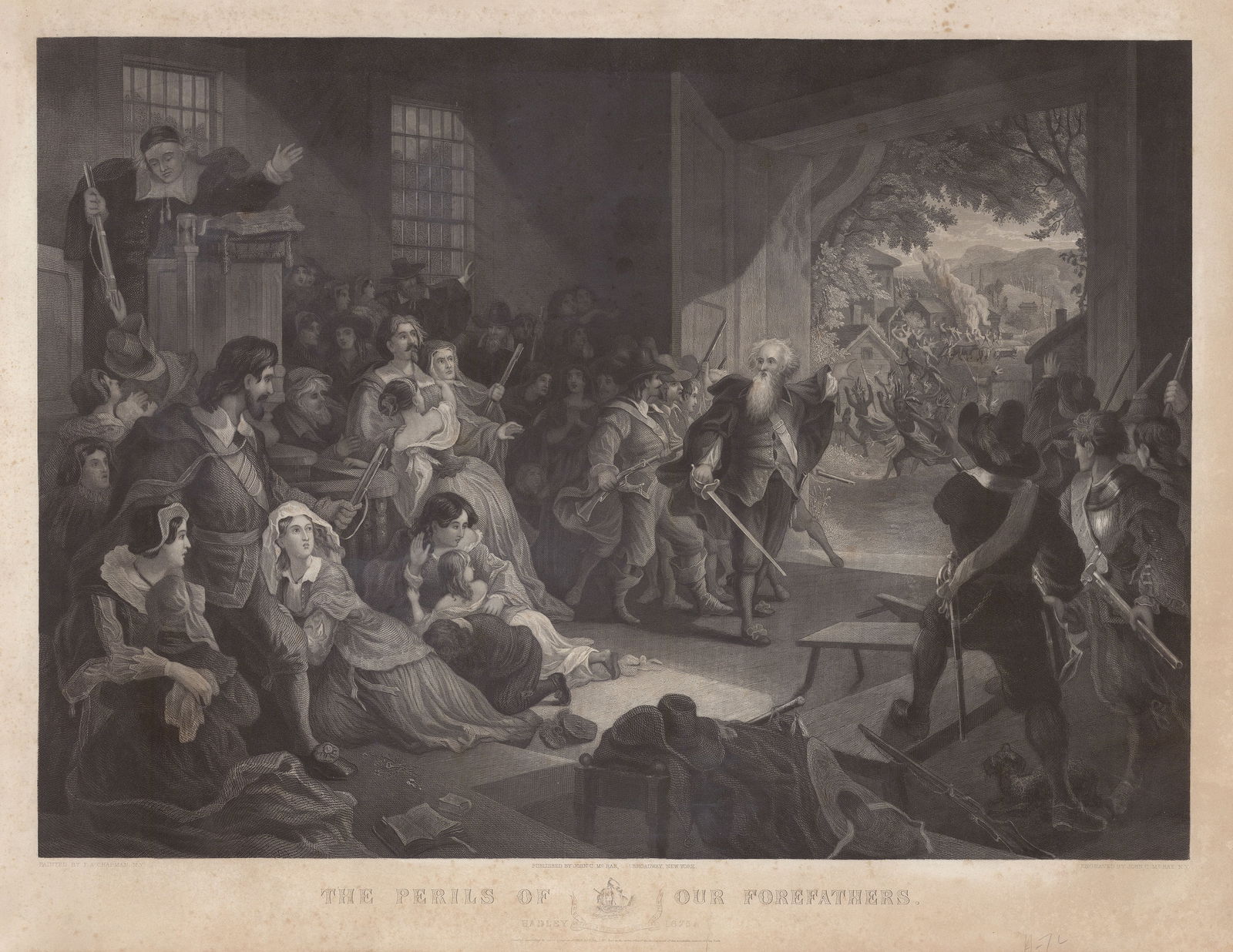 Perils of Our Forefathers, Engraving after Chapman. (1 of 5)