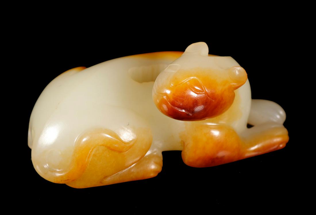 Ming Dynasty - Carved Hetian Jade Beast (1 of 8)