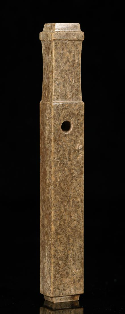 Shang Dynasty - Carved Jade Hornoring Tool (1 of 8)