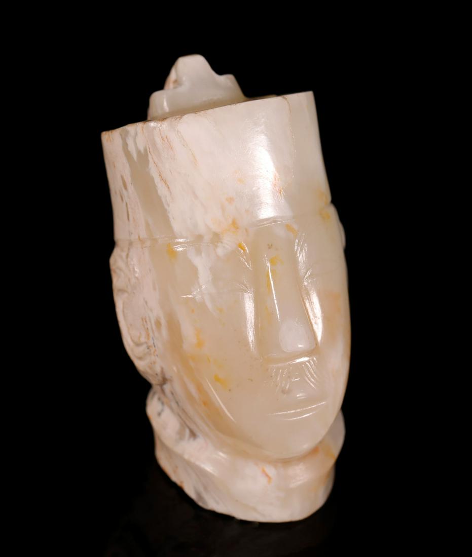 Han Dynasty - Carved Jade Figure Head (1 of 7)