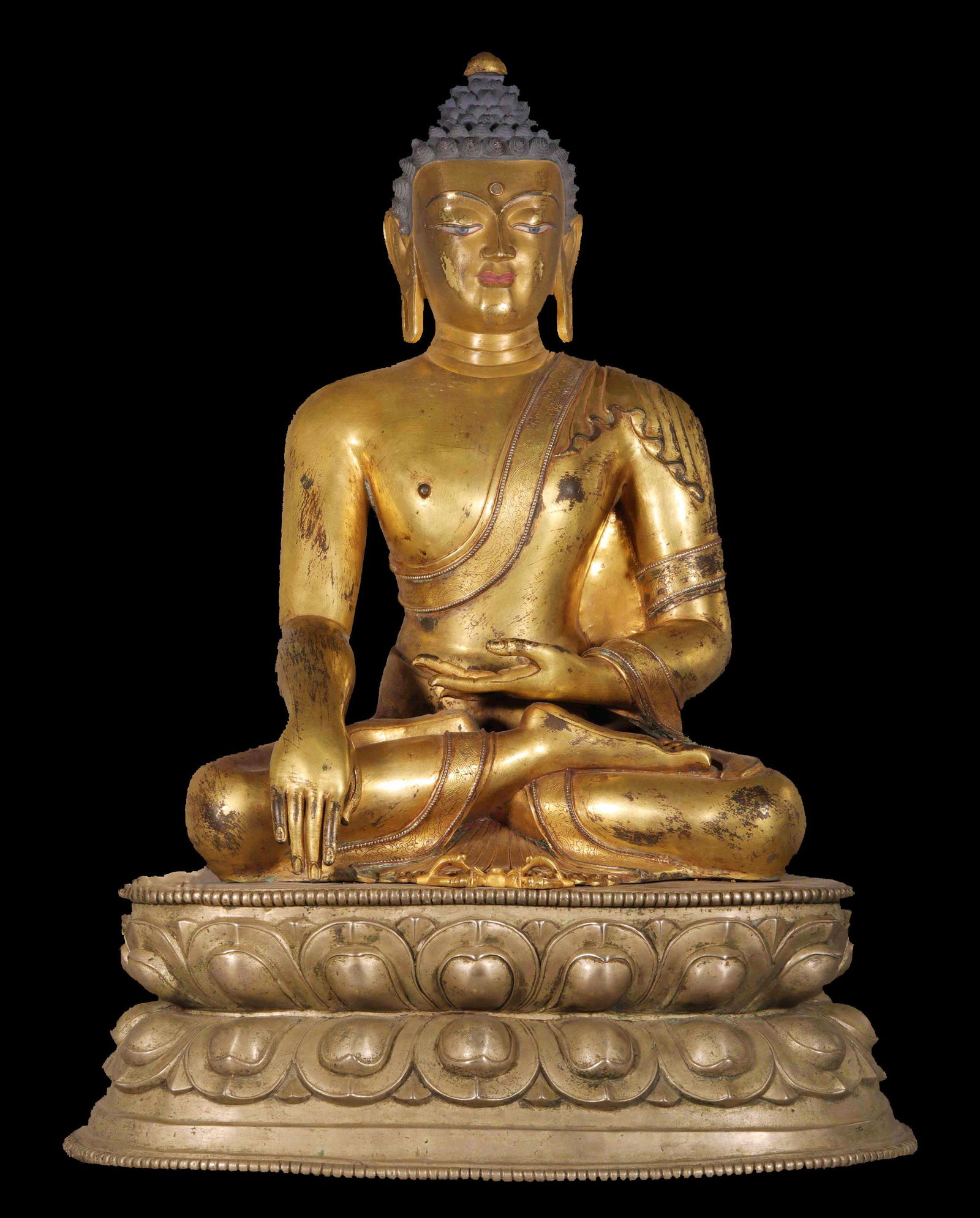 Ming Dynasty - Gilt Buddha Statue (1 of 8)