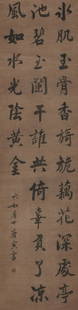 Tang Yin - Collagraphy: L: 67 3/8 in(171cm) W: 17 3/8 in(44cm) Tang Yin (1470â€“1524), courtesy name Tang Bohu, was a Chinese