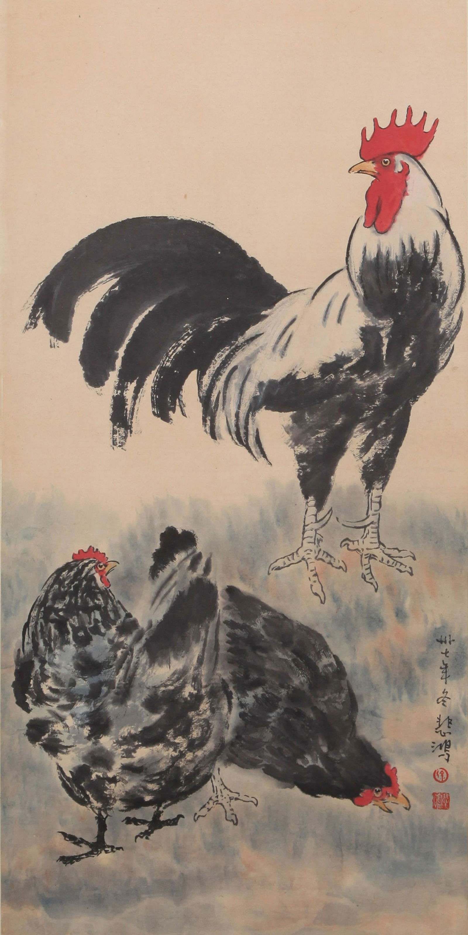 Xu Beihong - Chicken Painting (1 of 6)