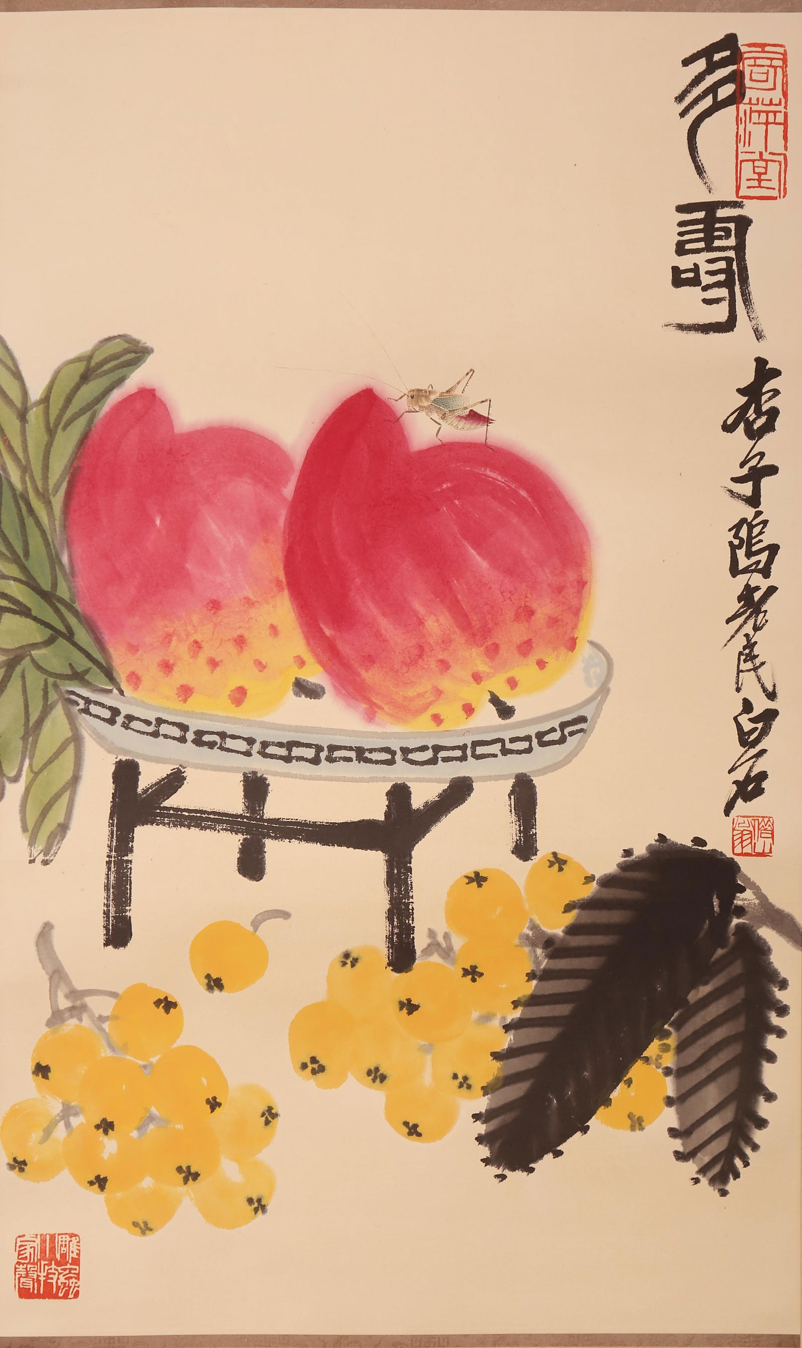 Qi Baishi - Longevity Peach Painting (1 of 7)