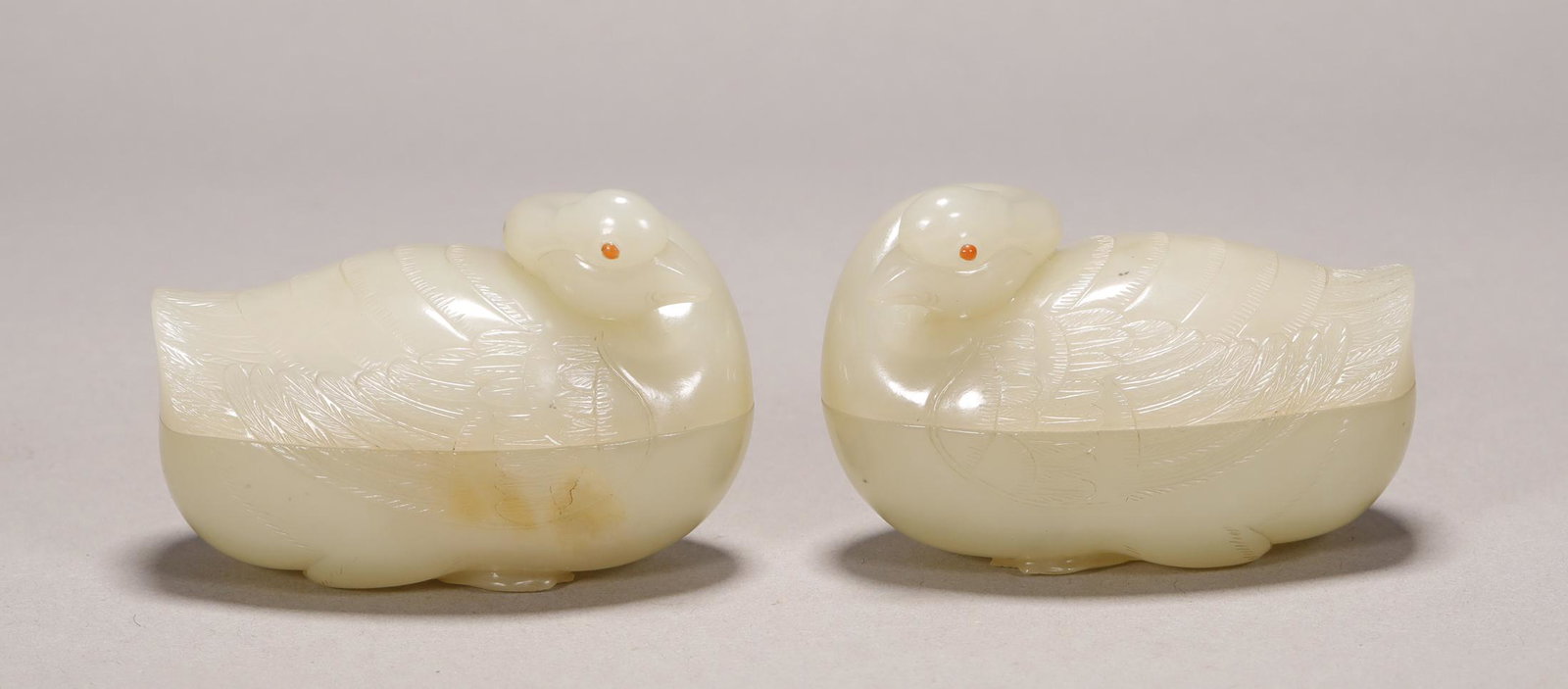 Qing Dynasty - Pair of Hetian Jade Box (1 of 8)