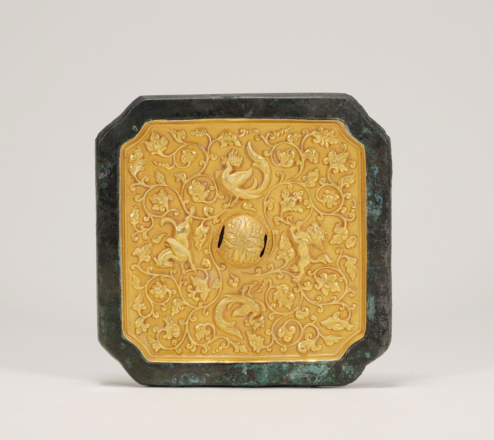Tang Dynasty - Beast and Phoenix Pattern Gold Mirror (1 of 7)