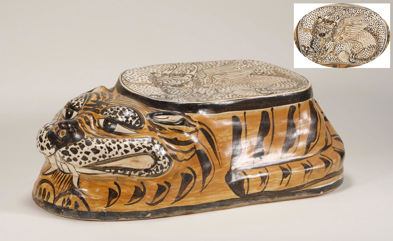 Jin Dynasty - Cizhou Ware Tiger Pillow (1 of 8)