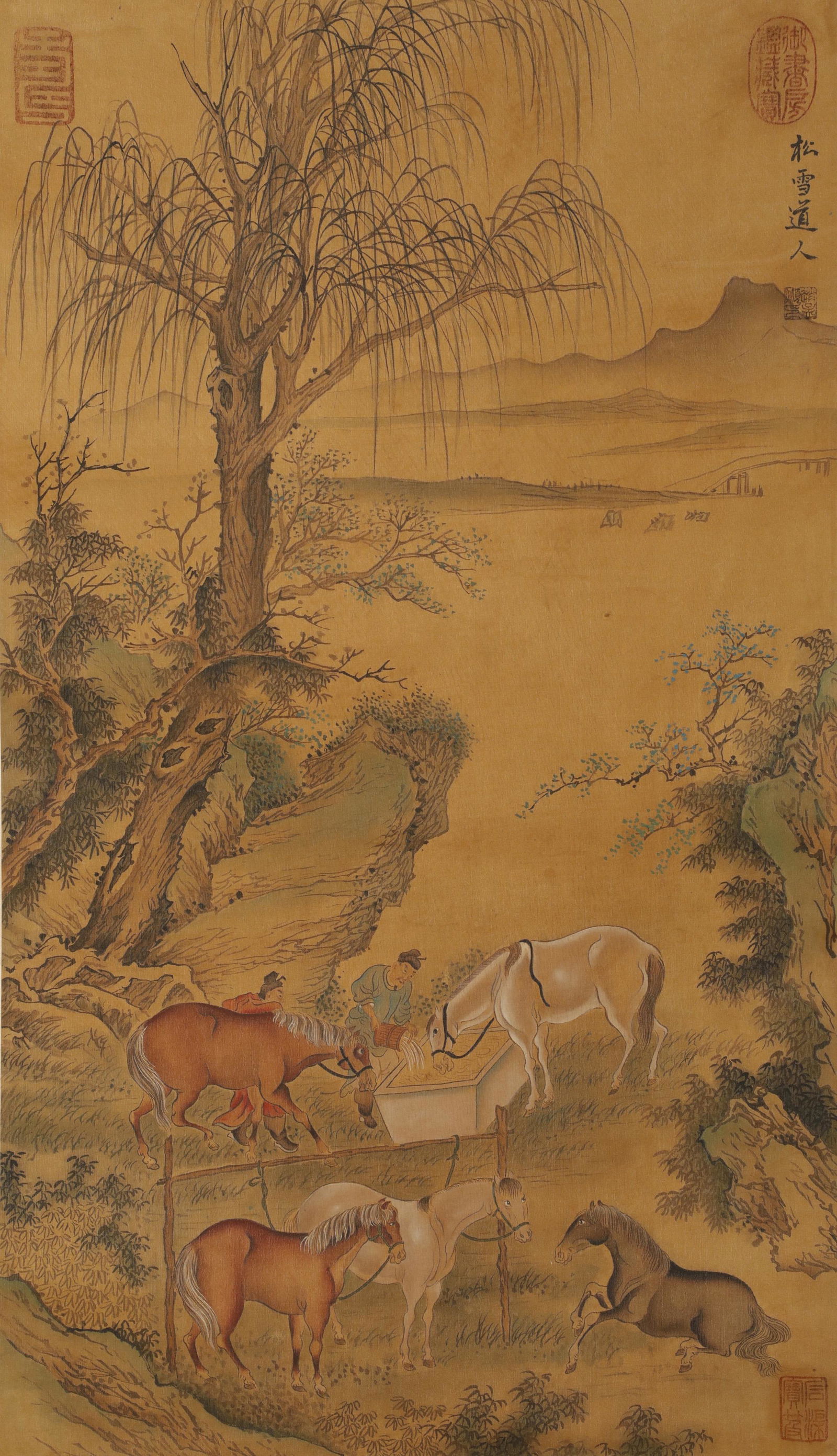 Yuan Dynasty - "Zhao Mengfu" Horse Painting (1 of 6)