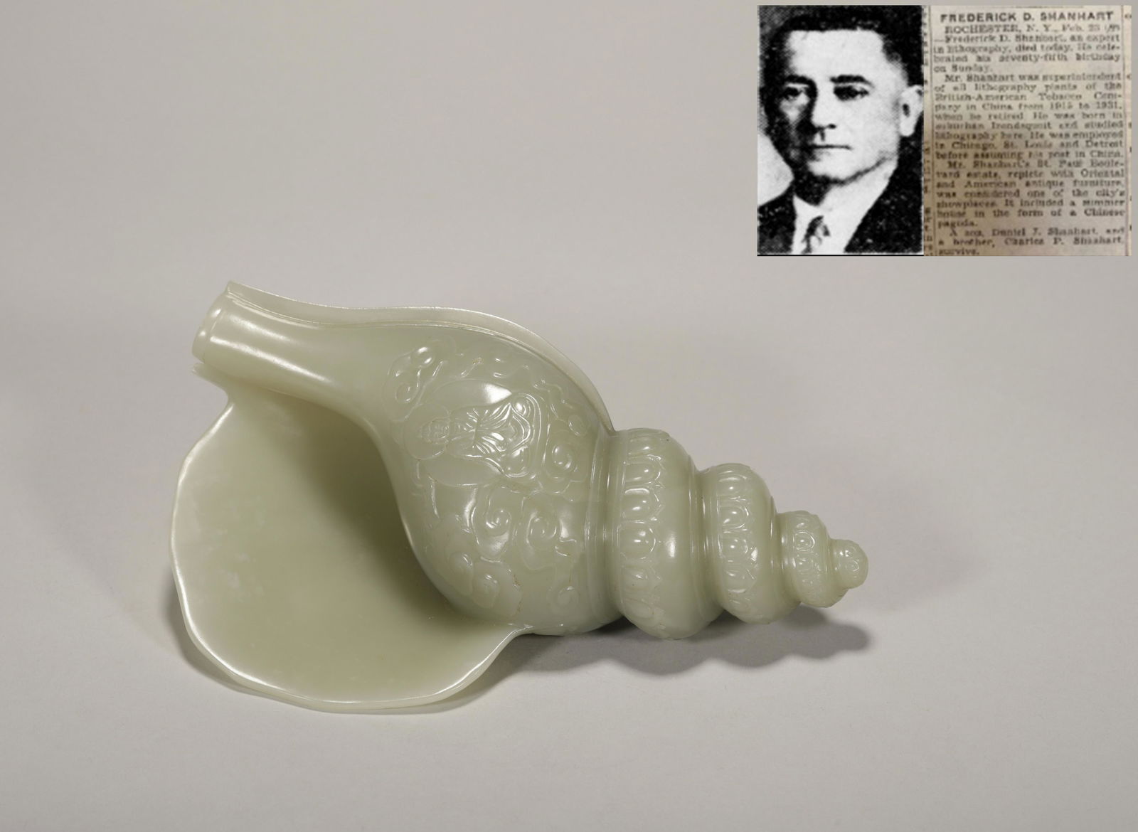Hetian jade Buddha pattern of the Qing Dynasty snail (1 of 7)