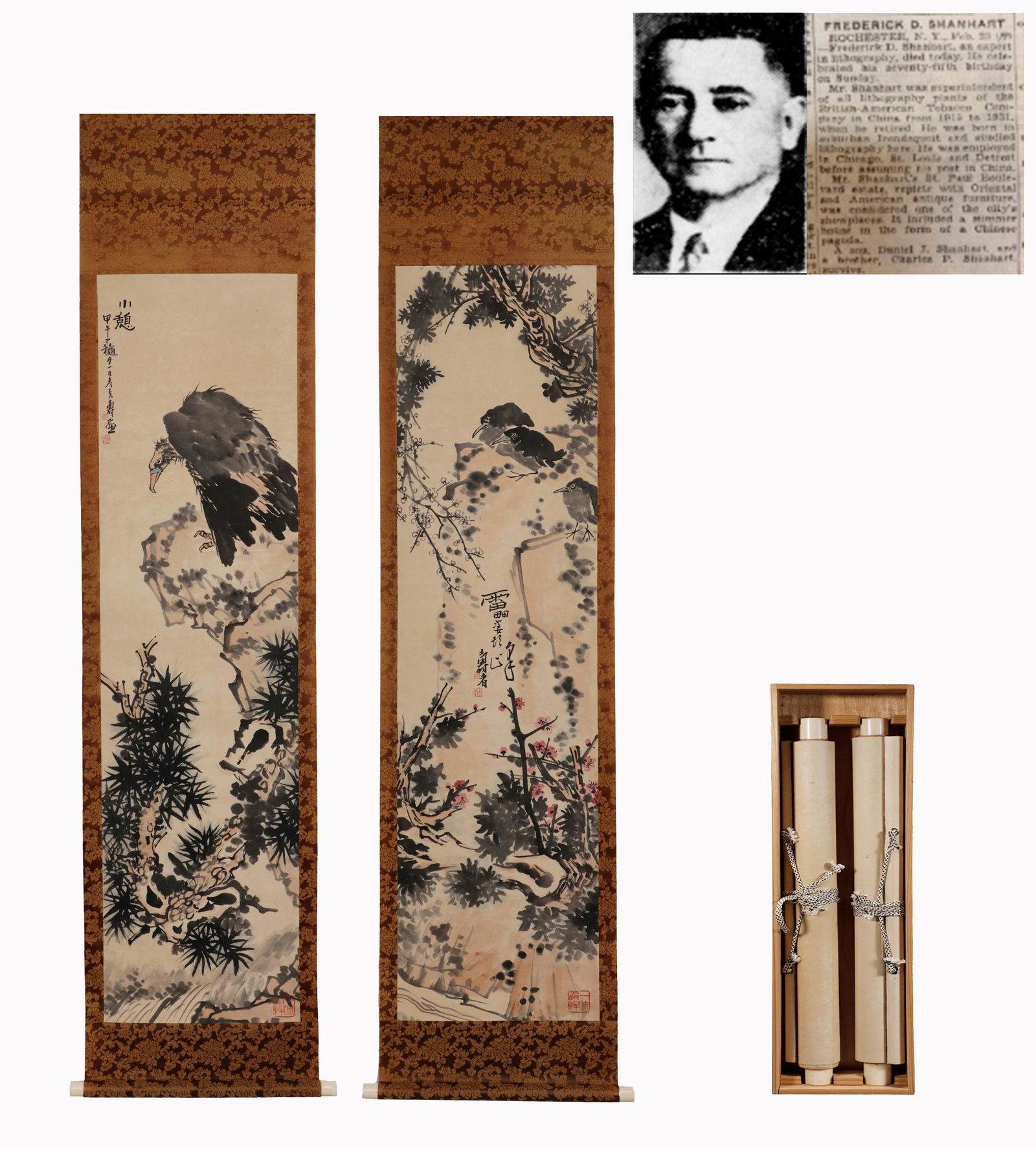 Pan Tianshou flower and bird boutique on axis paper (1 of 11)