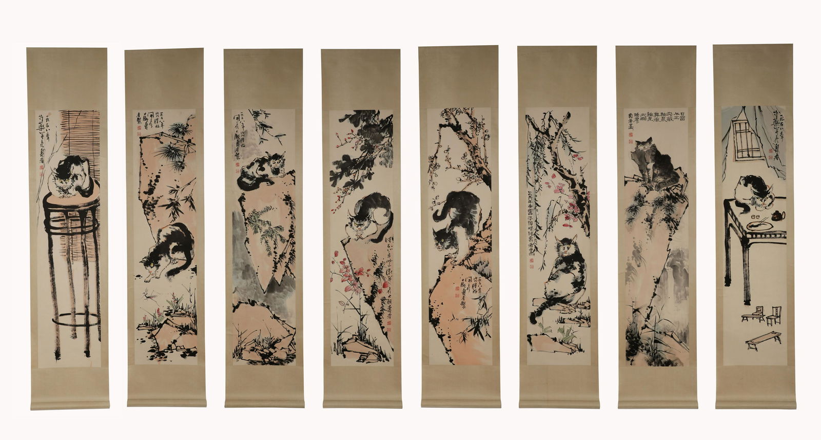 Pan Tianshou eight-screen paper shaft (1 of 12)