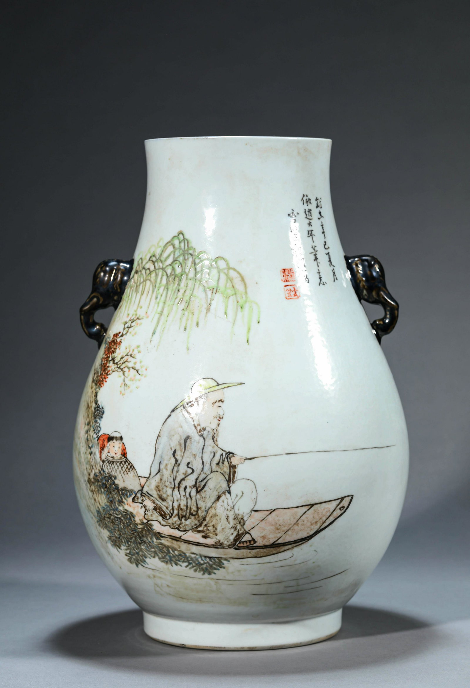 Light falling color flower and bird characters poetry like ear zun (1 of 8)