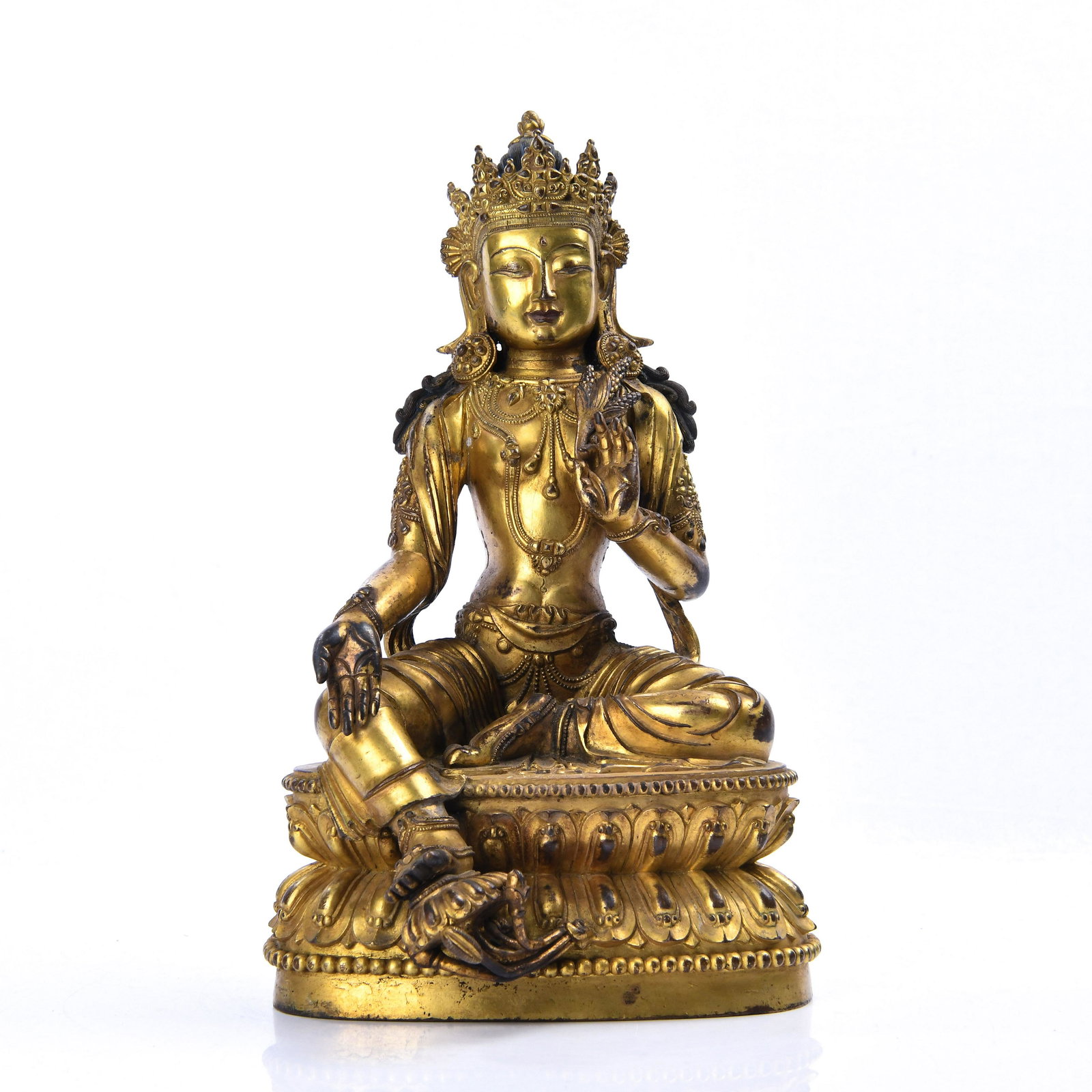 Seated tara in gilt bronze (1 of 9)