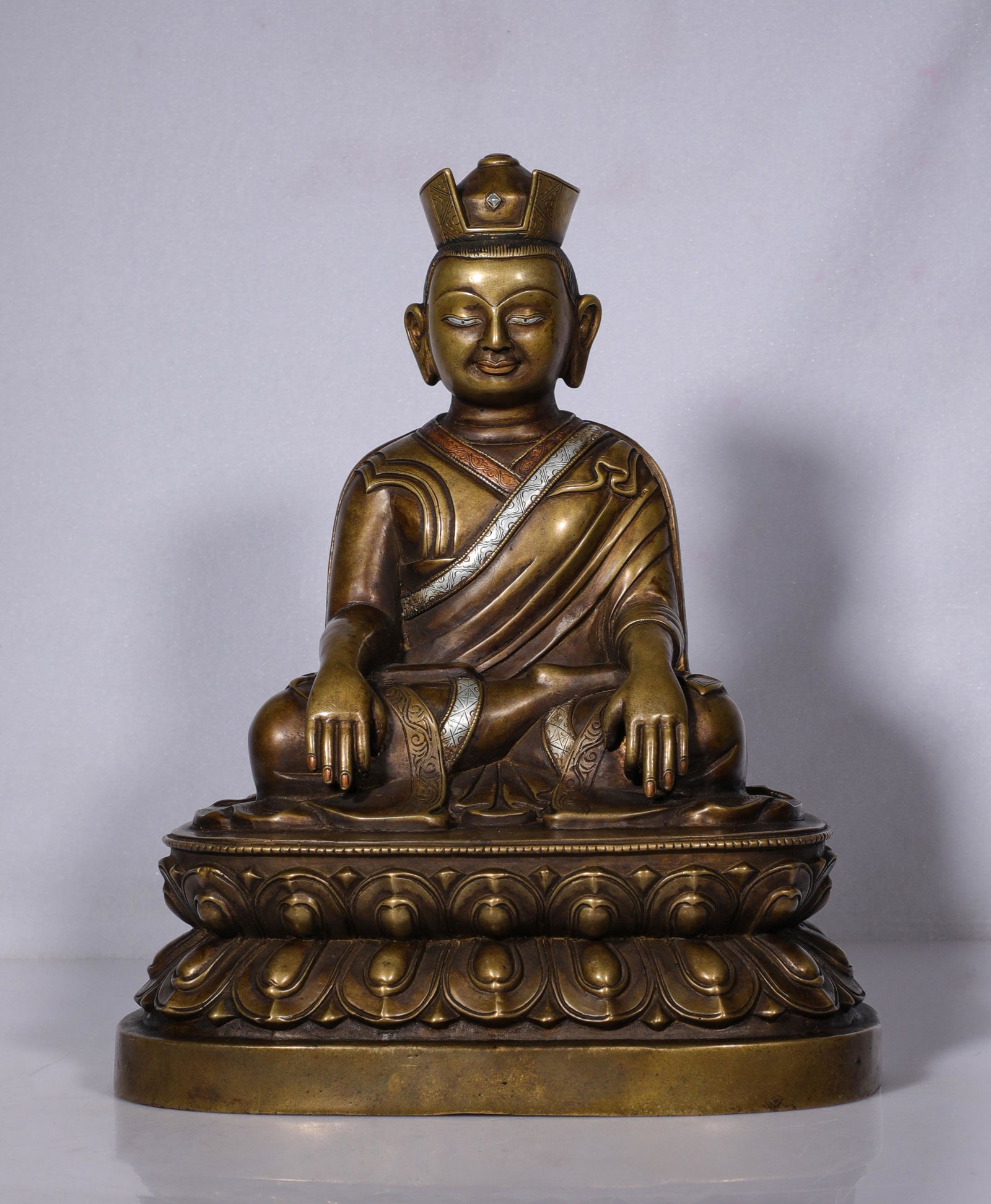 Bronze stamp silver statue of Supreme Master in qing Dynasty (1 of 10)
