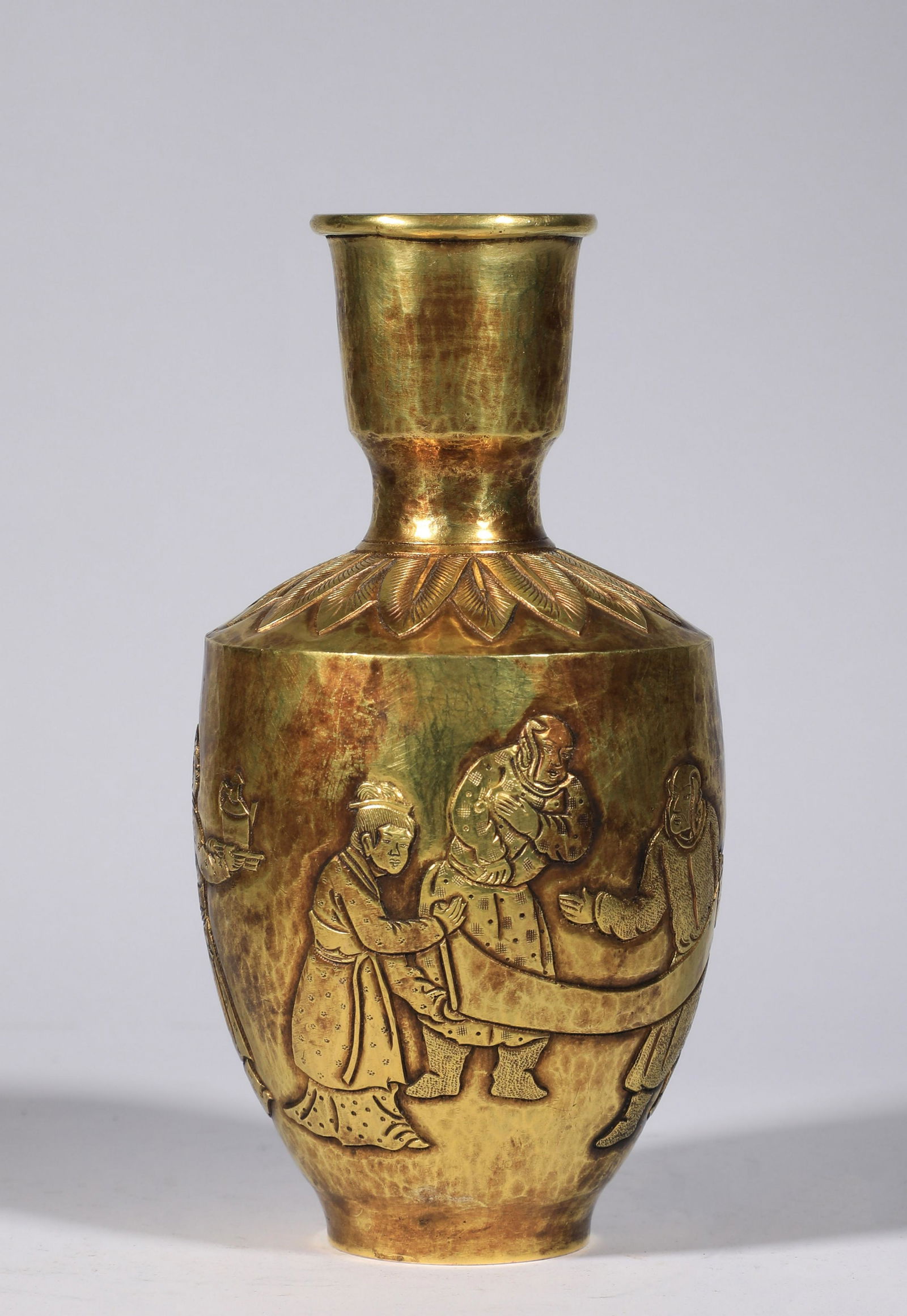 Qing dynasty silver gilt Laker vase (1 of 7)