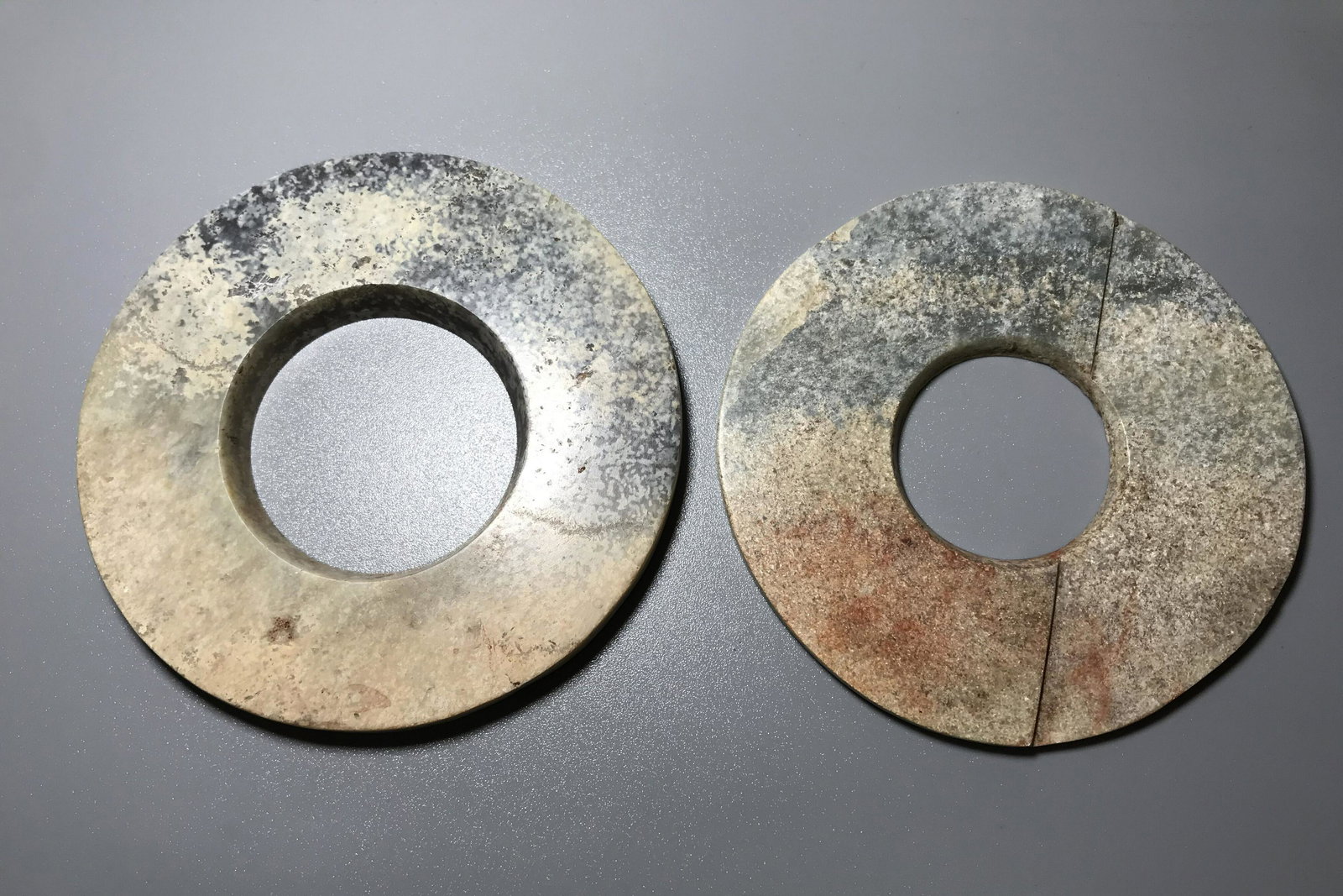 Cultural period jade ring pair (1 of 8)