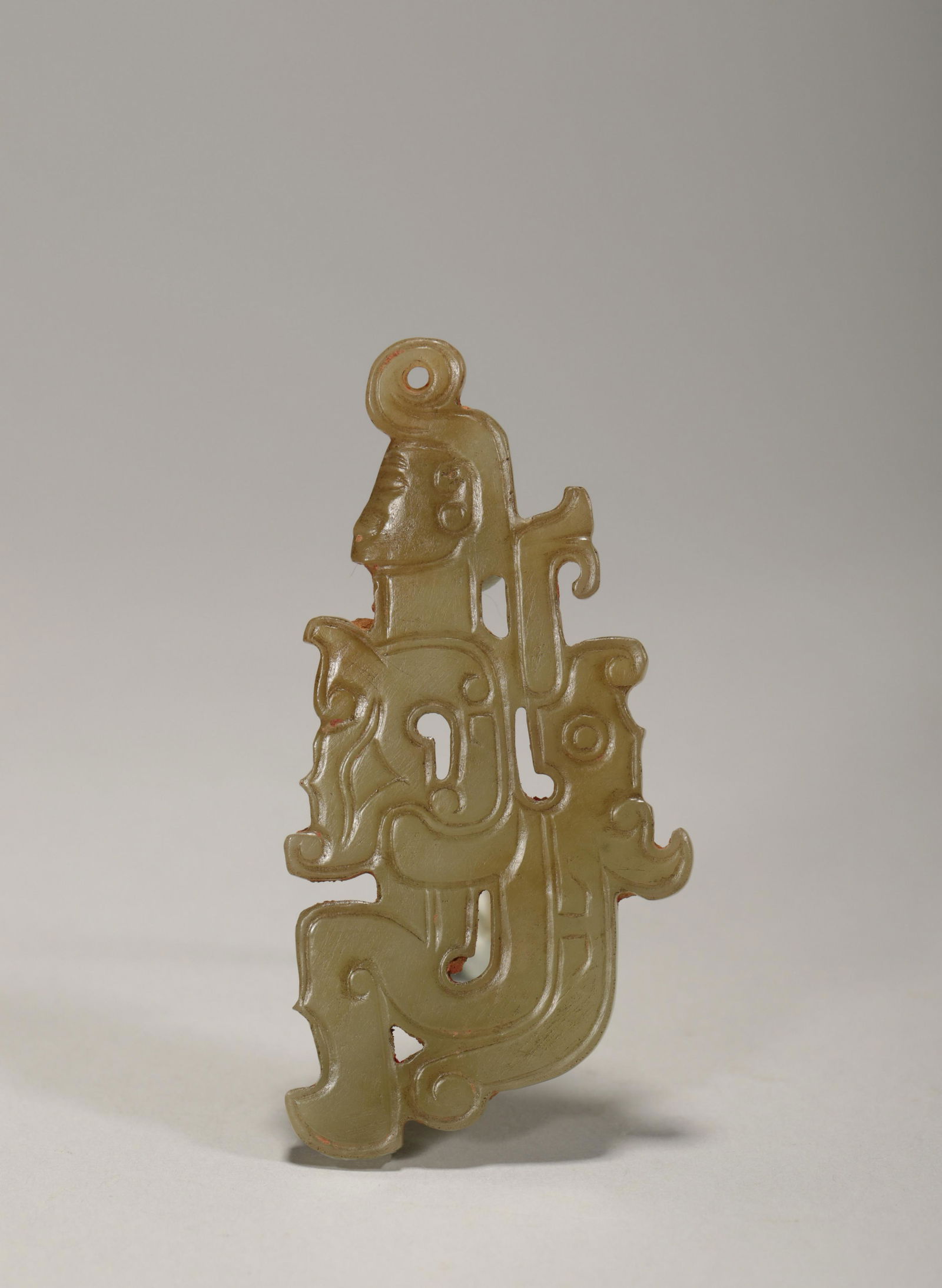 West Zhou people and dragon compound jade decoration (1 of 6)
