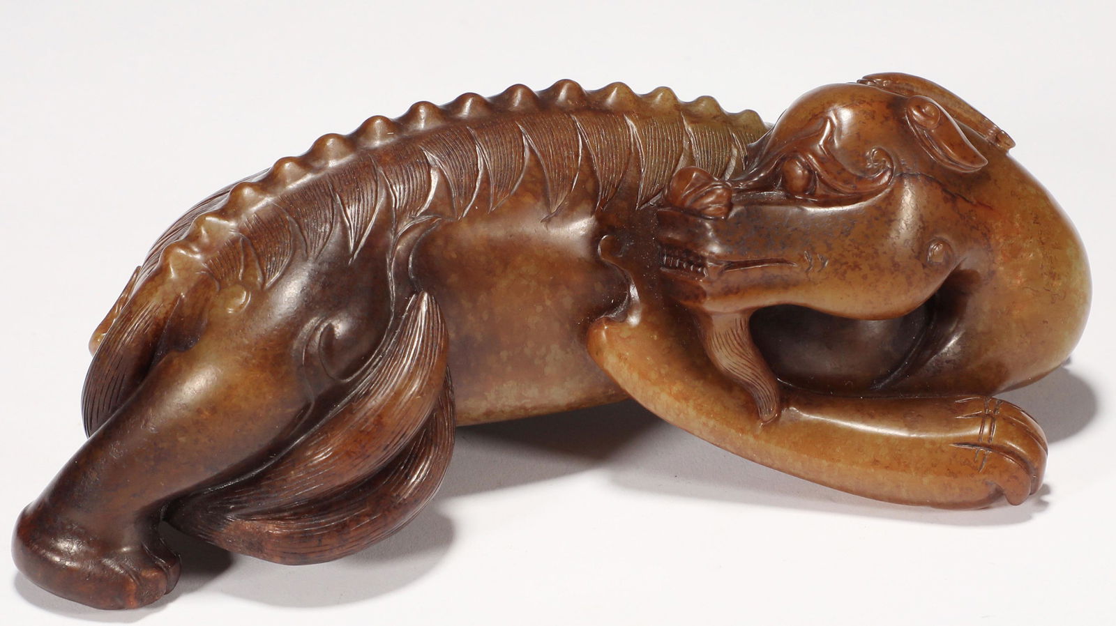 A Qing Dynasty Jade Beast (1 of 6)