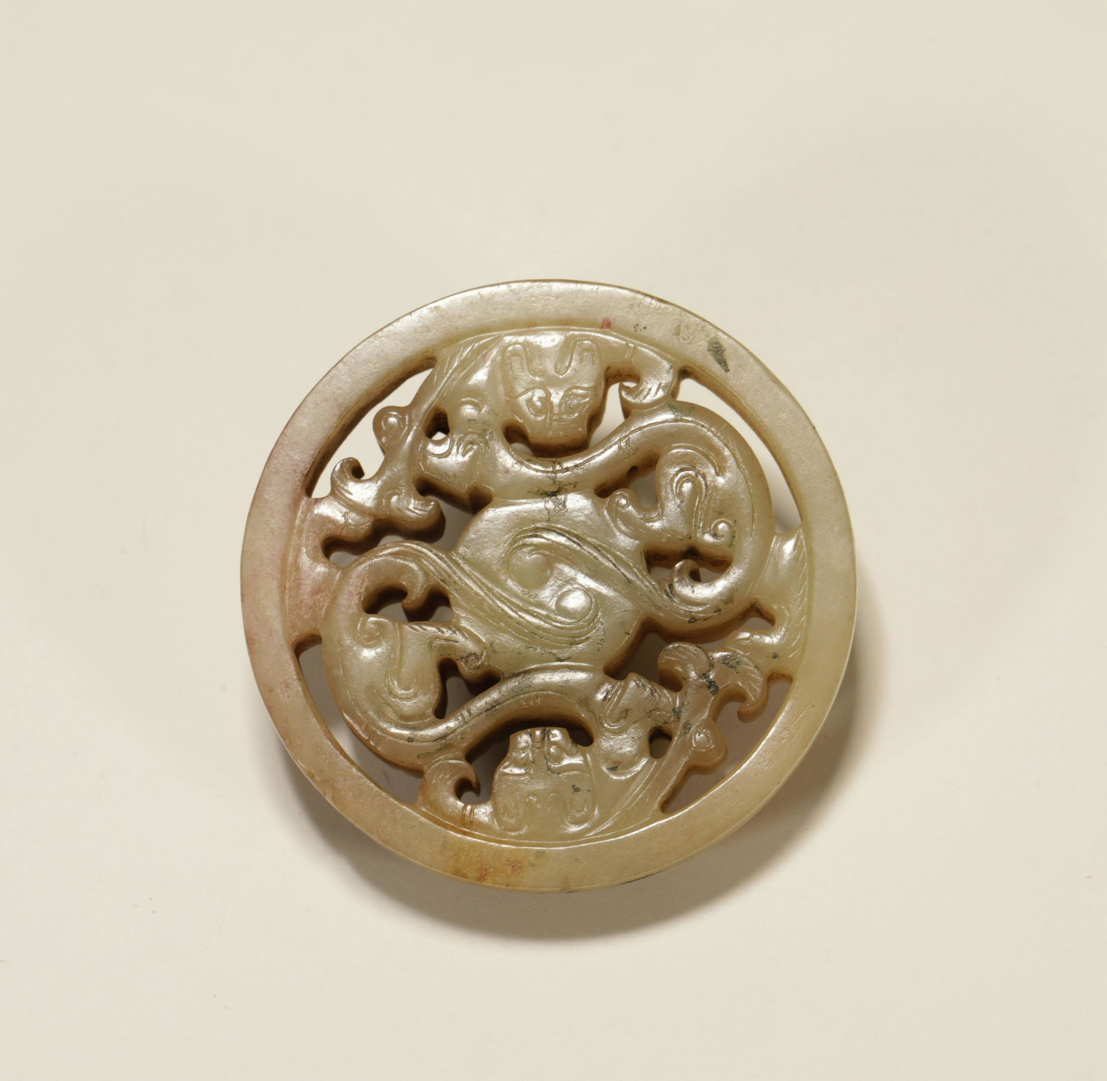 A Chinese Han Dynasty Jade Sword Ornament (1 of 6)