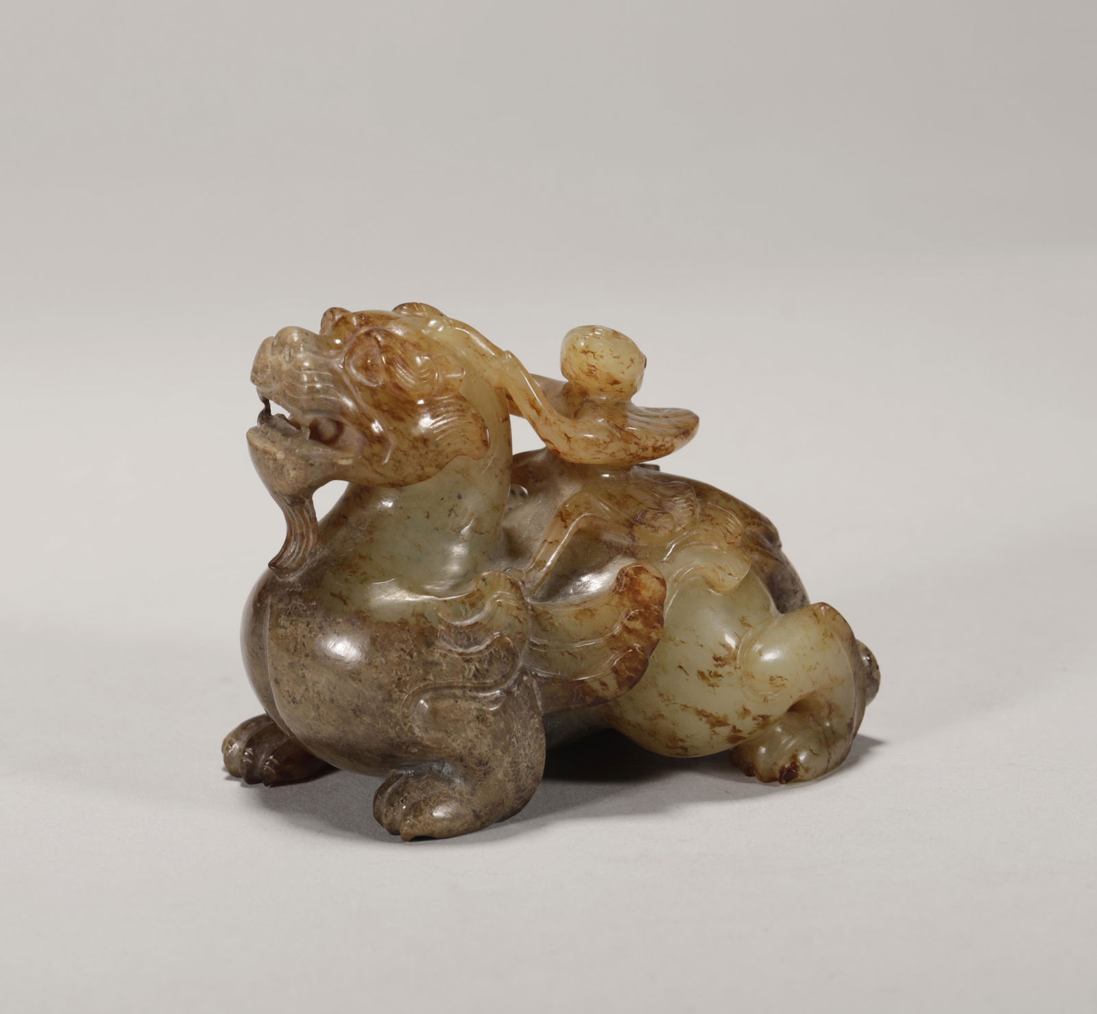 A Chinese Han Dynasty Jade Beast and Human Decoraion (1 of 7)
