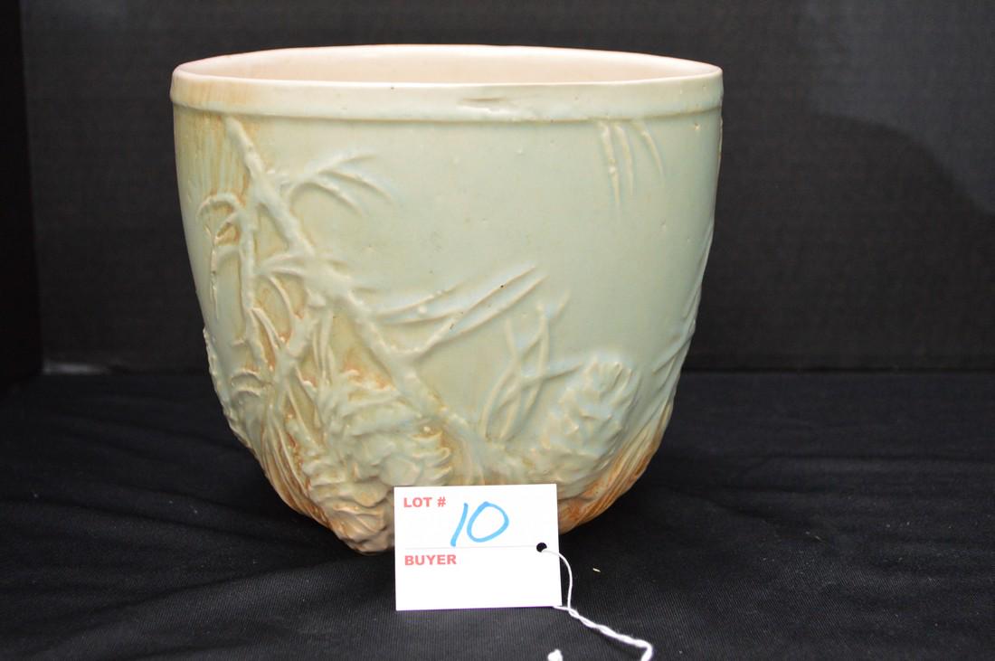 McCoy 6 1/2 x 7 in. Round Planter, "Branches and Pine (1 of 6)