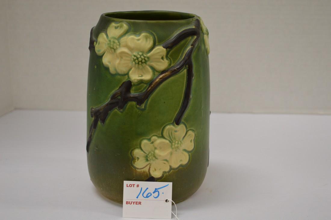 Unmarked "Dogwood" Pattern Vase w/ Matte Finish, 8 x 5 (1 of 8)