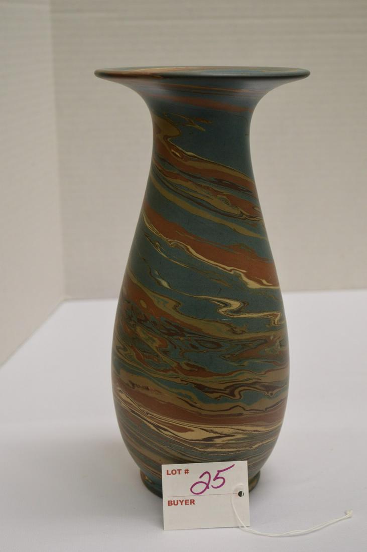 Nyloak Swirl Mission Ware Vase w/ Flared Top, 10 in.: Nyloak Swirl Mission Ware Vase w/ Flared Top, 10 in.