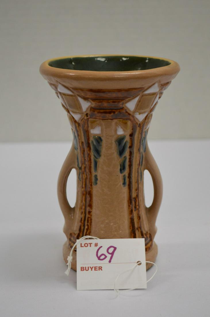 Unmarked "Mosaic Pattern" Handled Vase, 6 in. (1 of 8)