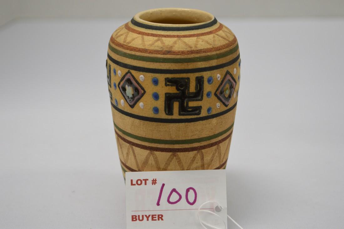 Unmarked Mosaic Style Vase w/ Matte Finish, 4 in. (1 of 6)