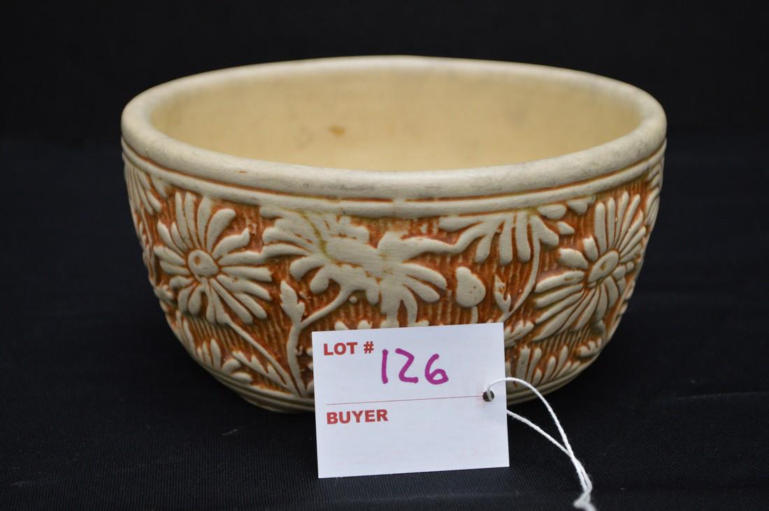 Weller Knifewood Daisy Pattern Round Bowl/Dish, 6 in. (1 of 6)