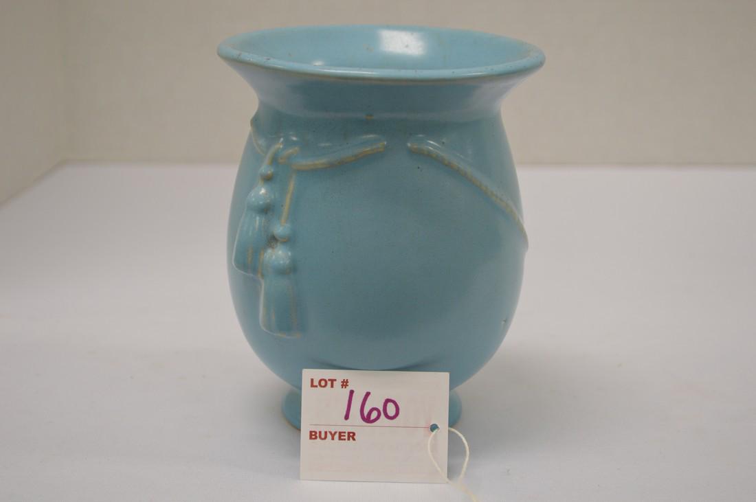 Weller "Darcy Tassel" Blue Vase w/ Flare Top, (1 of 6)