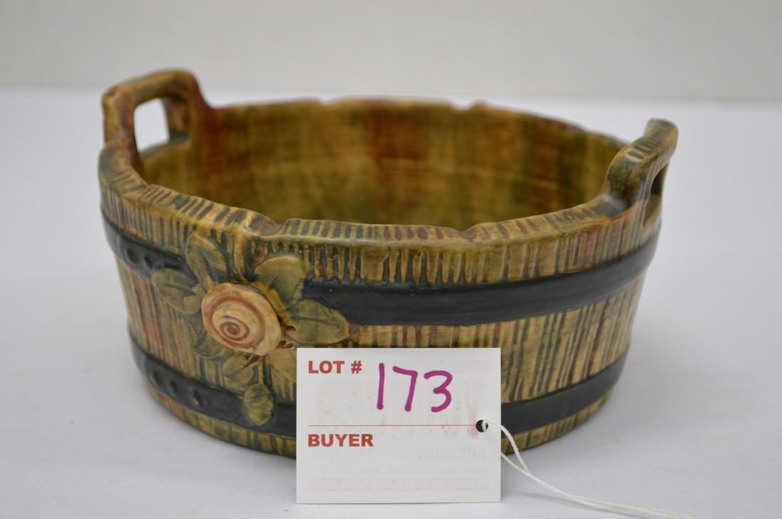 Weller "Woodrose" Basket/Dish, 6 1/2 x 2 in. (1 of 6)