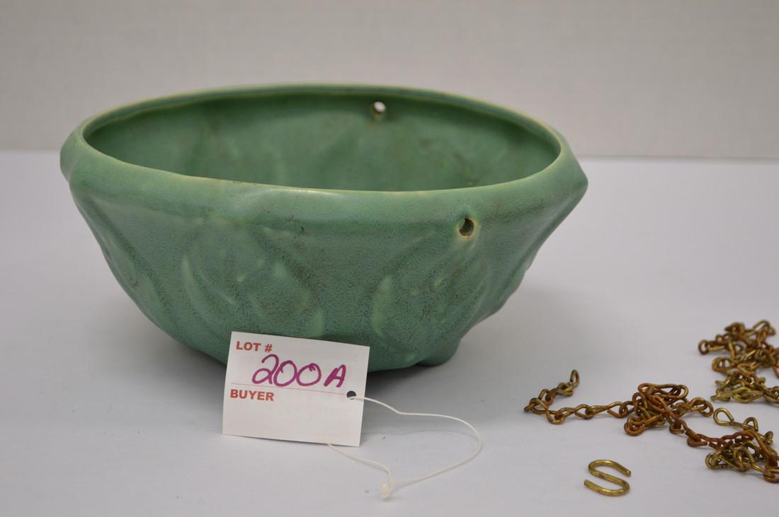 Bush USA Footed Matte Green Hanging Planter w/ Chain, (1 of 6)