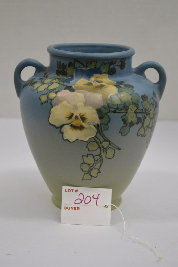 Weller Hudson Style Vase w/ Flowers, Double Handled, 7 (1 of 7)
