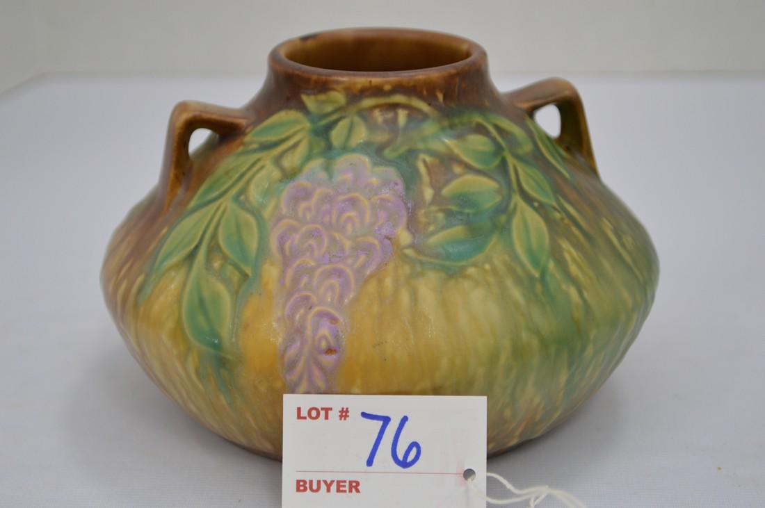 Roseville- Wisteria Pot Marked 19, 5" x 6 1/2 (1 of 7)