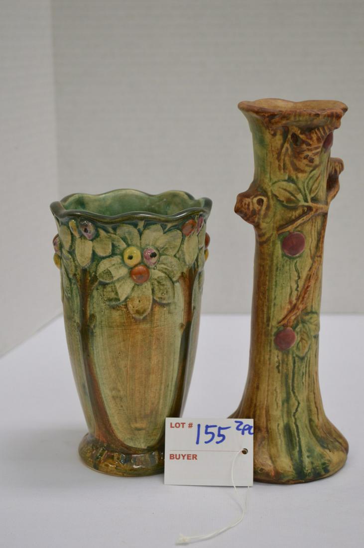 Unmarked Weller 8 1/2 Woodcraft Bud Vase, Unmarked (?) (1 of 11)