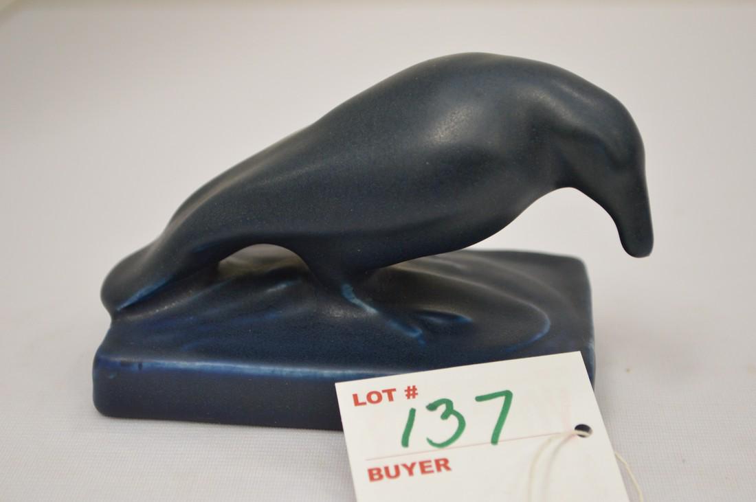 Rookwood XXI 1941 Blue Bird Paper Weight, #1623, 4 x 3 (1 of 5)