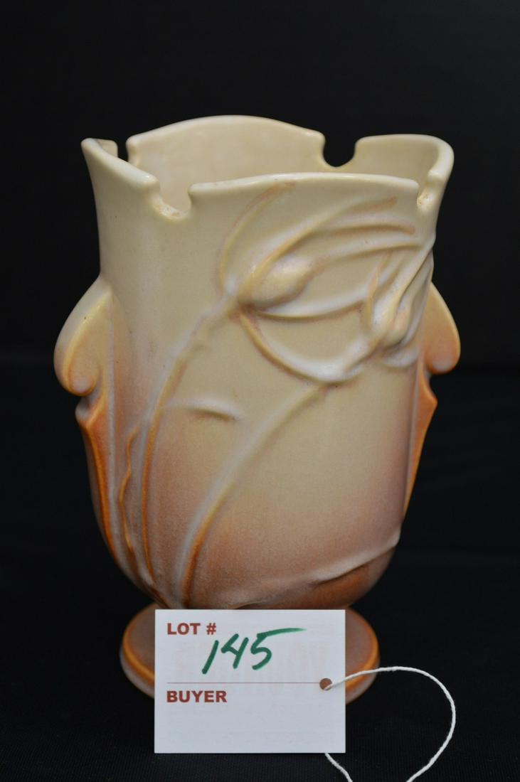 "Teasel" Vase w/ Illegible Foil Sticker, 6 in.: "Teasel" Vase w/ Illegible Foil Sticker, 6 in.