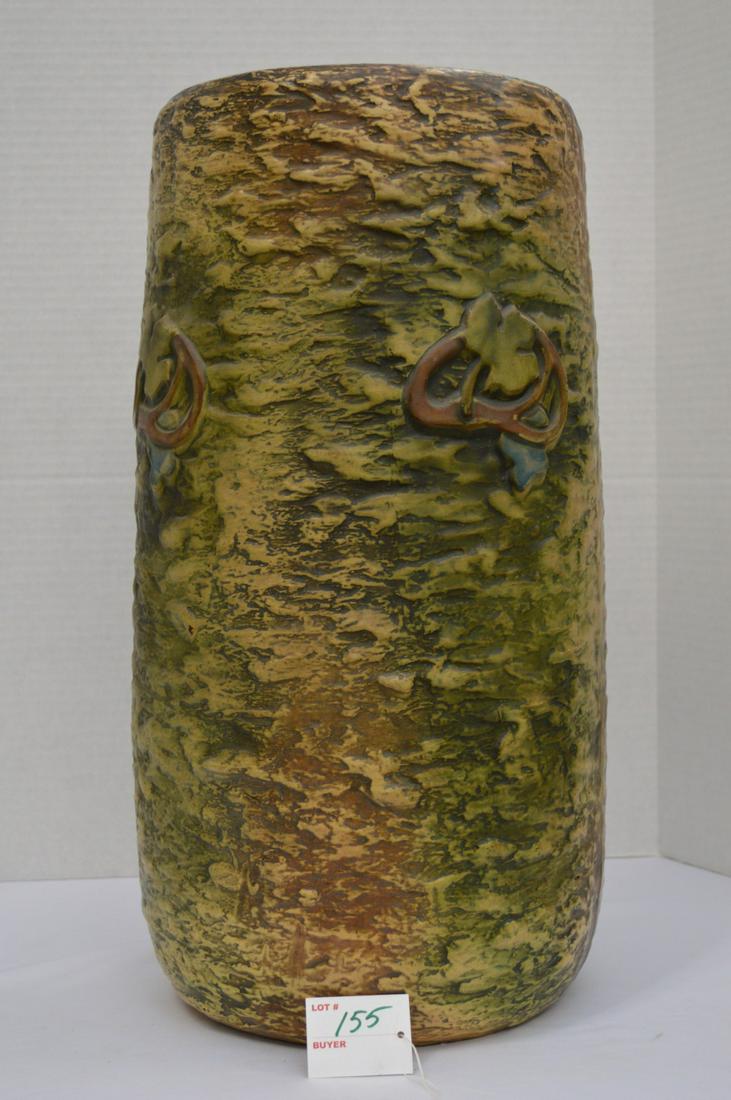 Unmarked "Imperial" Roseville? Umbrella Jar, 20 x 9 in.;: Unmarked "Imperial" Roseville? Umbrella Jar, 20 x 9 in.; Chip on Inside Lip