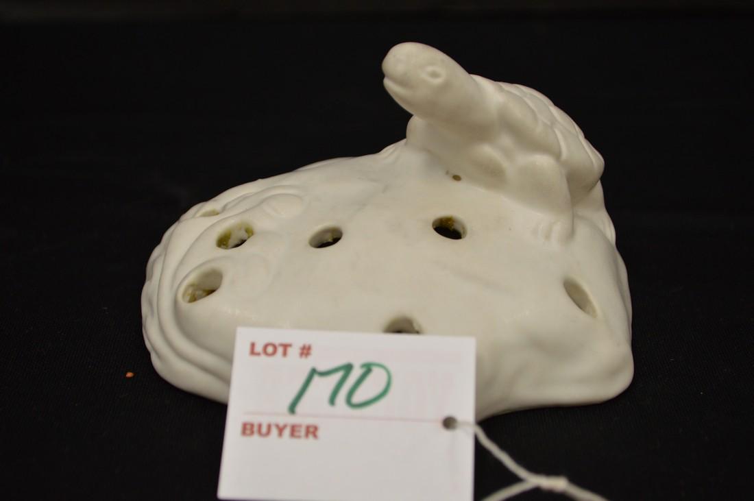 VanBriggle White Turtle Flower Frog, #111, 5 x 3 in. (1 of 5)