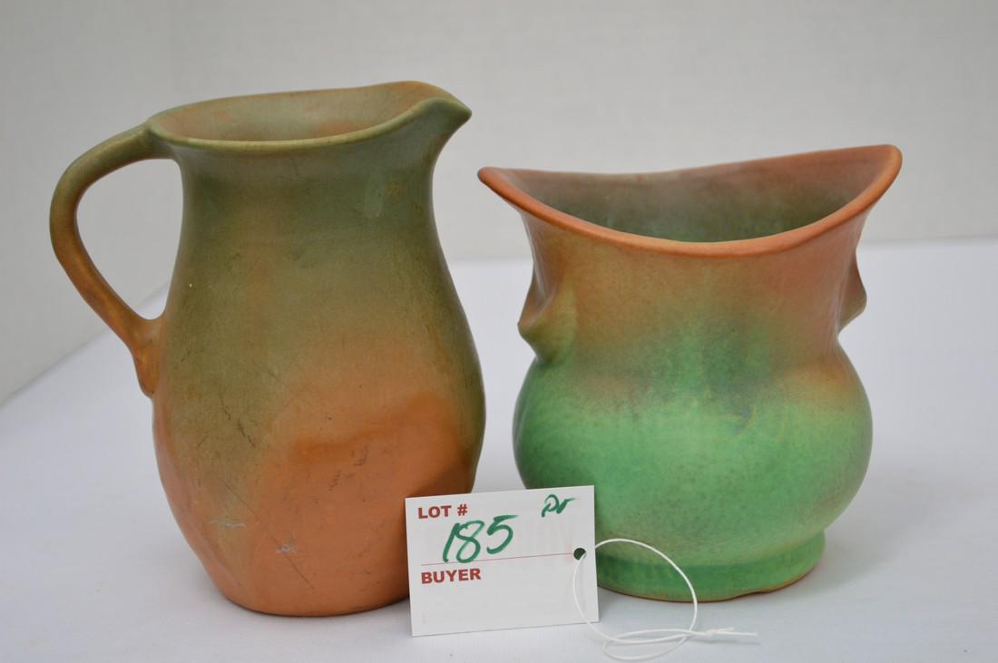 Weller Pottery Art Vase, 5 x 4 1/2 in.; Unmarked Art (1 of 7)