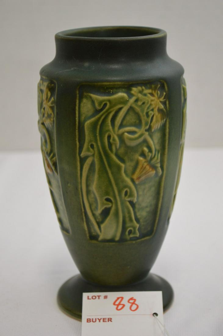 Roseville Green Rosecraft Panel 1920 7in Vase (1 of 7)