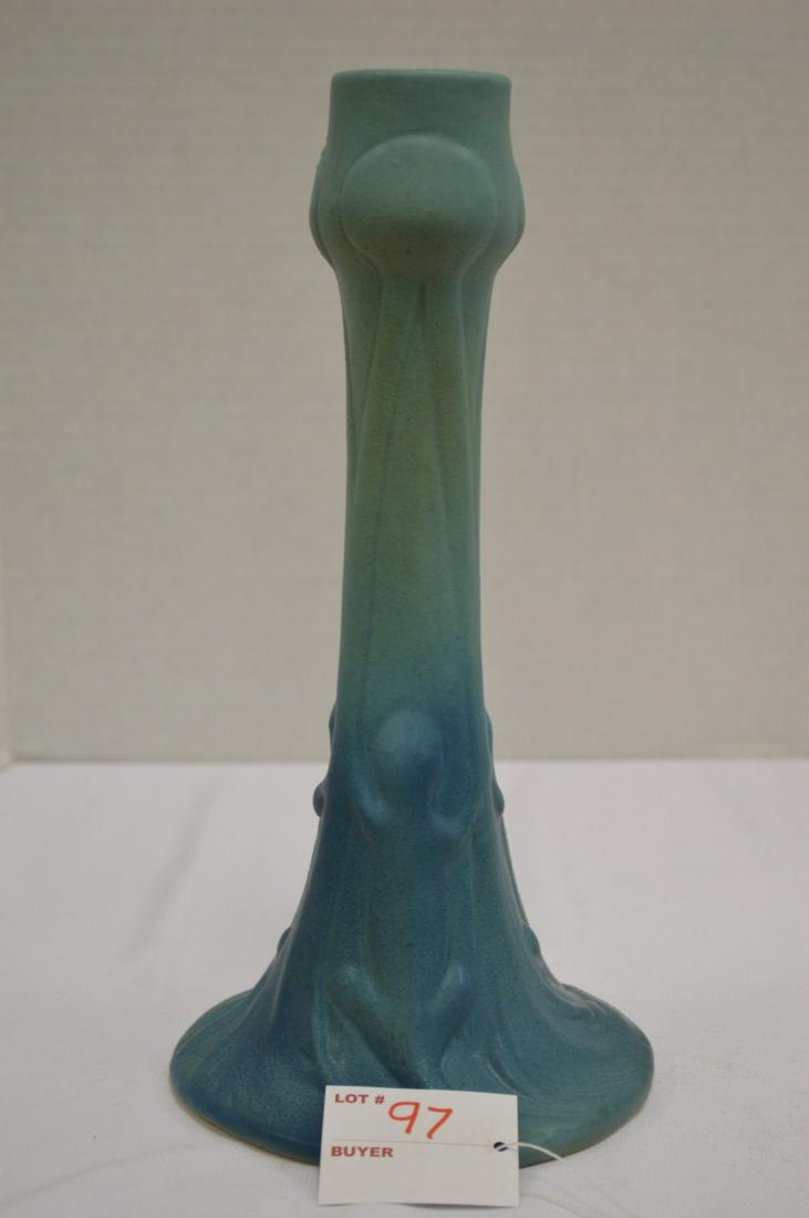 Unmarked Van Briggle (?) Blue Lizzard Vase 11 1/4" (1 of 7)
