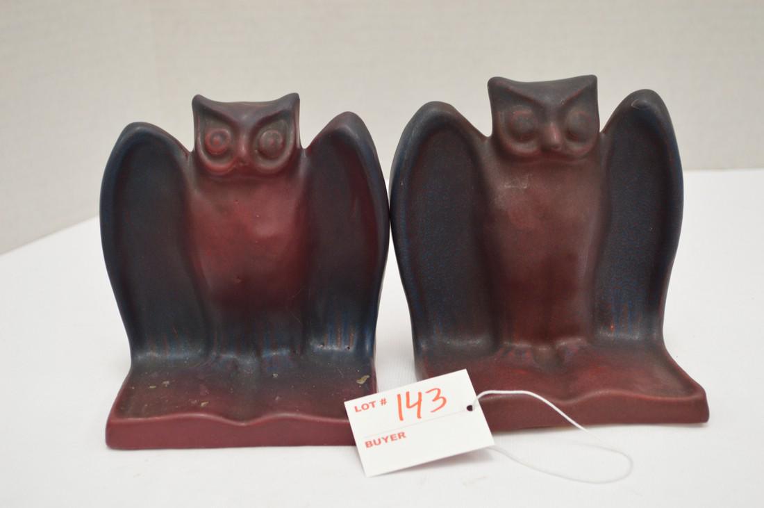 PR Van Briggle Owl Bookends 5x4 (1 of 14)