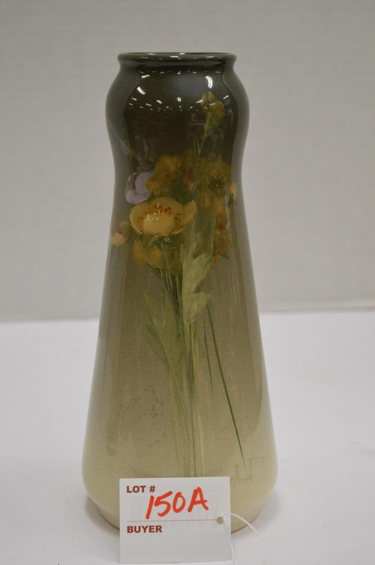 Rozane Vase- Royal Flower Pattern 9in Vase w/ Cracks in (1 of 7)