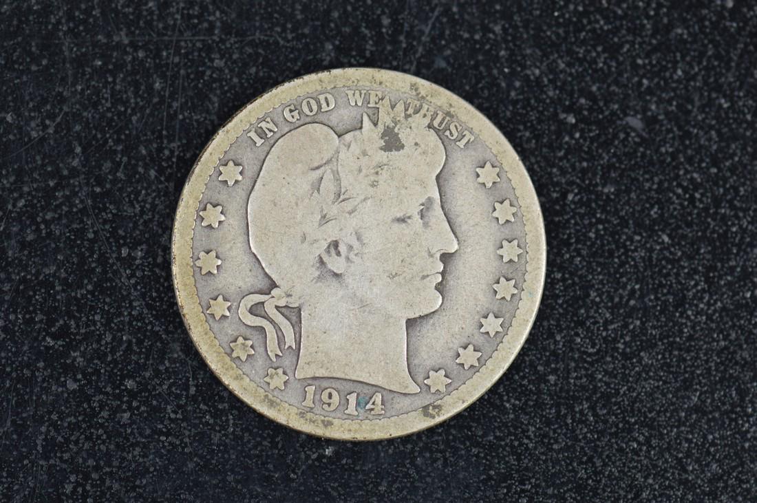1914 Barber Quarter Dollar - Good (1 of 2)