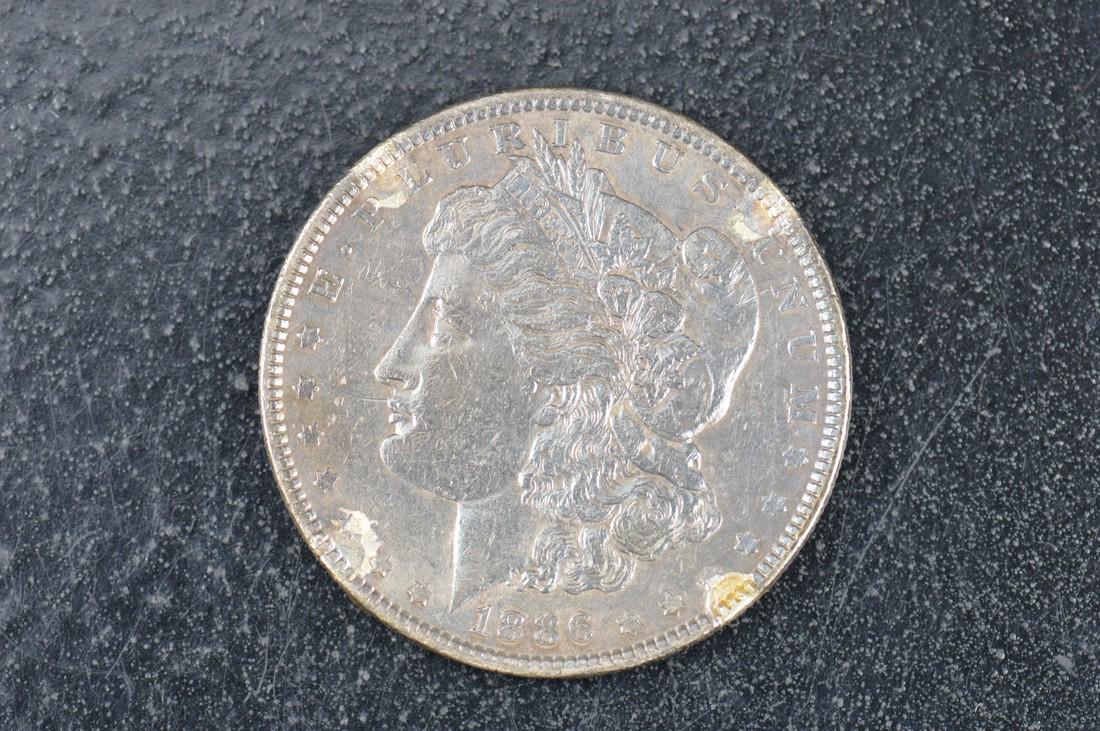1886 Morgan Silver Dollar - Dark Toning, Extra Fine (1 of 2)