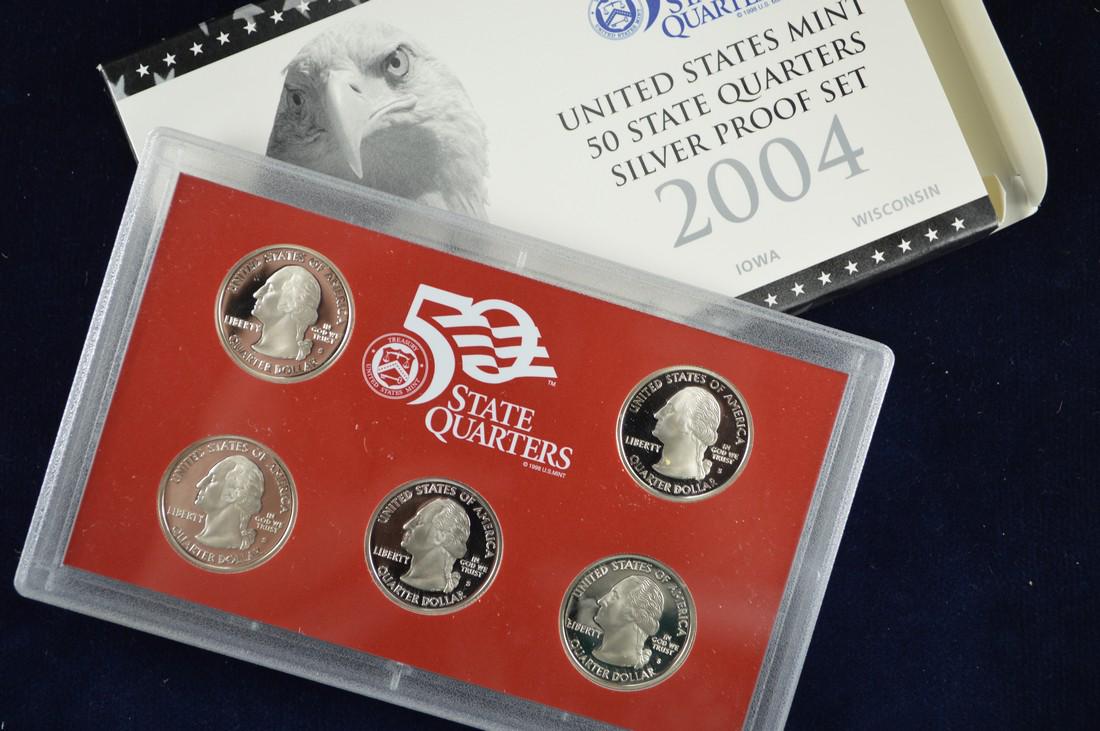 2004 United States 50 State Quarters Silver Proof Set, (1 of 2)
