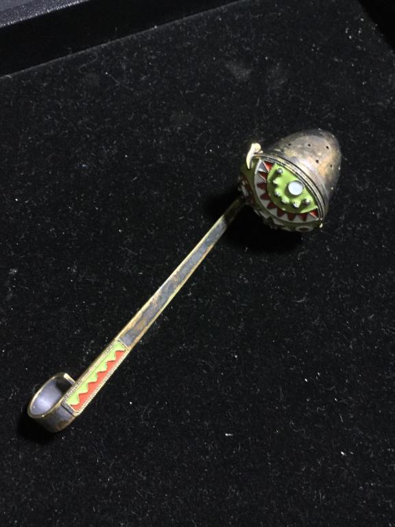 Stunning Vintage Russian Sterling Tea Strainer (1 of 4)