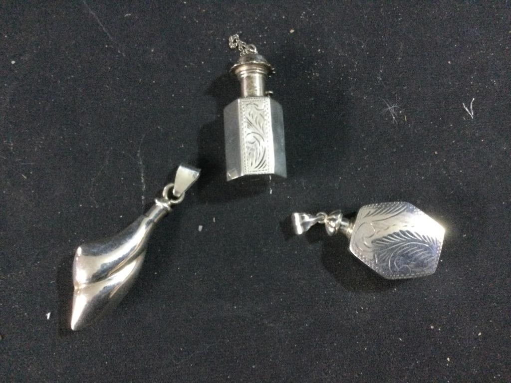 Sterling Perfume Bottle Pendants (1 of 2)